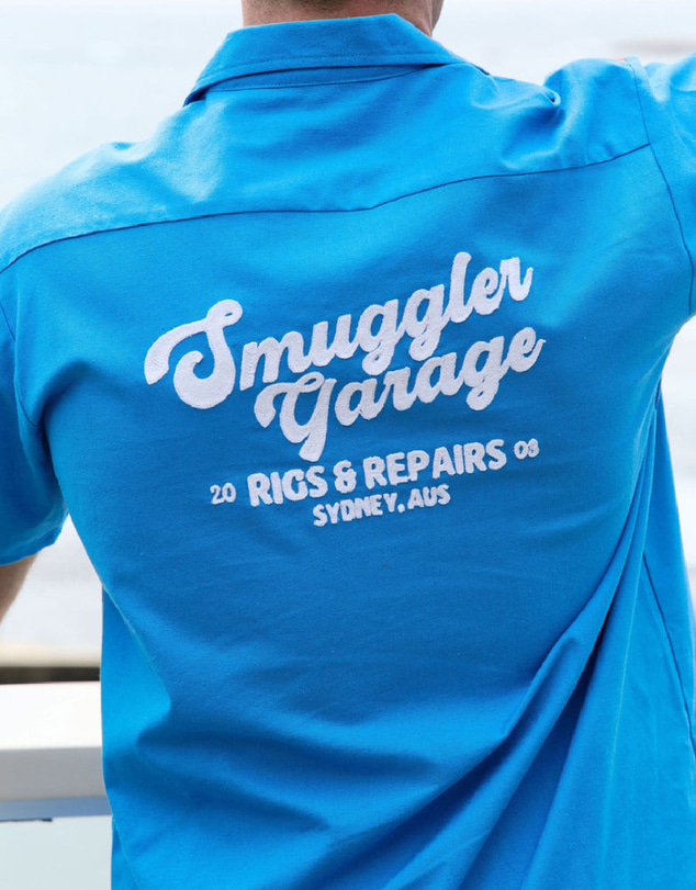 Budgy Smuggler - Mechanic Shirt in Blue Bowler