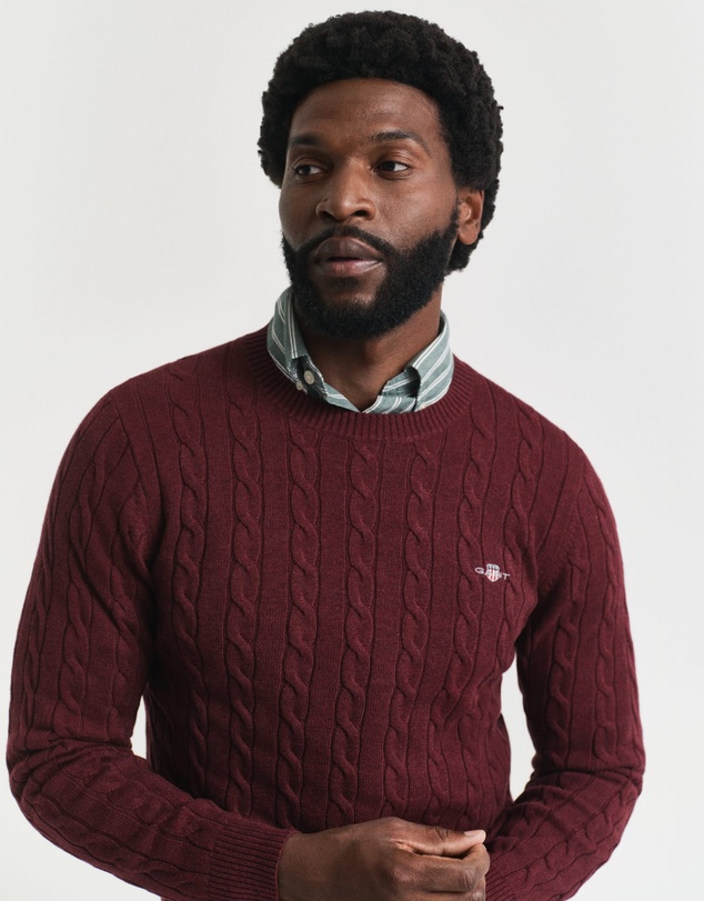 Gant - Cotton Cable Crew Neck Knit