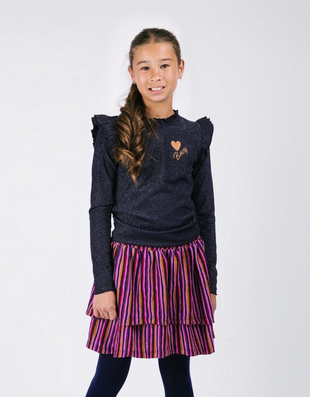 B.Nosy - Tonya Long Sleeve Frill Top - Kids-Teens