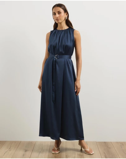 Atmos&Here - Juni Satin Sleeveless Midi Dress