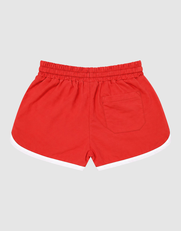 Rock Your Kid - Retro Jogger Shorts in Fiery Red