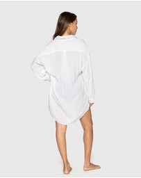 Nip Tuck Swim - Black Cassandra Bronte Beach Shirt White