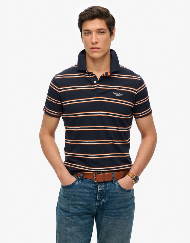 Superdry - Lightweight Stripe Jersey Polo Top