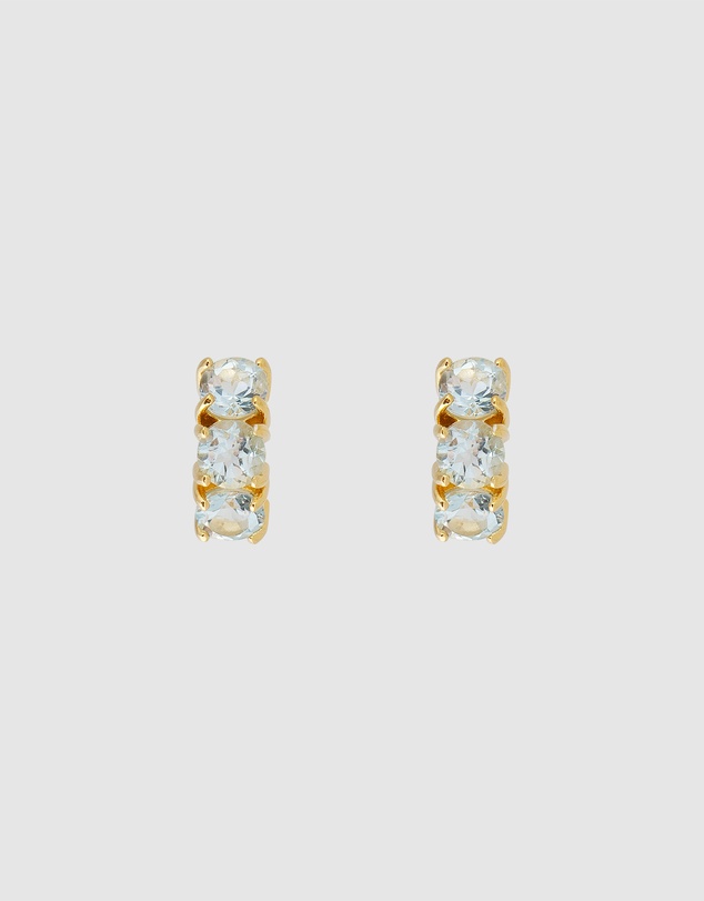 FAIRLEY - Blue Topaz Huggies