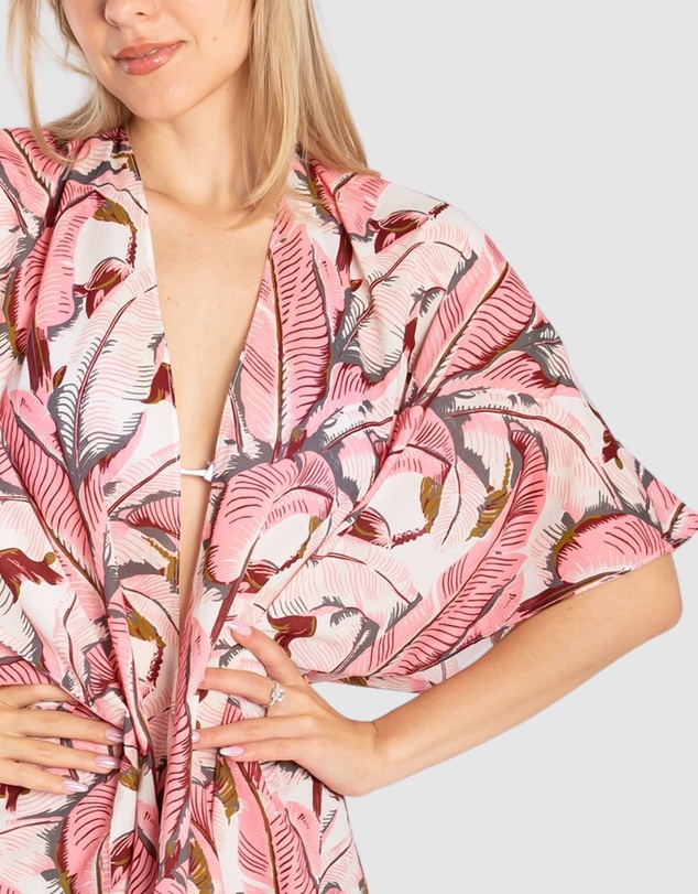 Sant And Abel - Women's Martinique® Pink Banana Leaf Cover Up