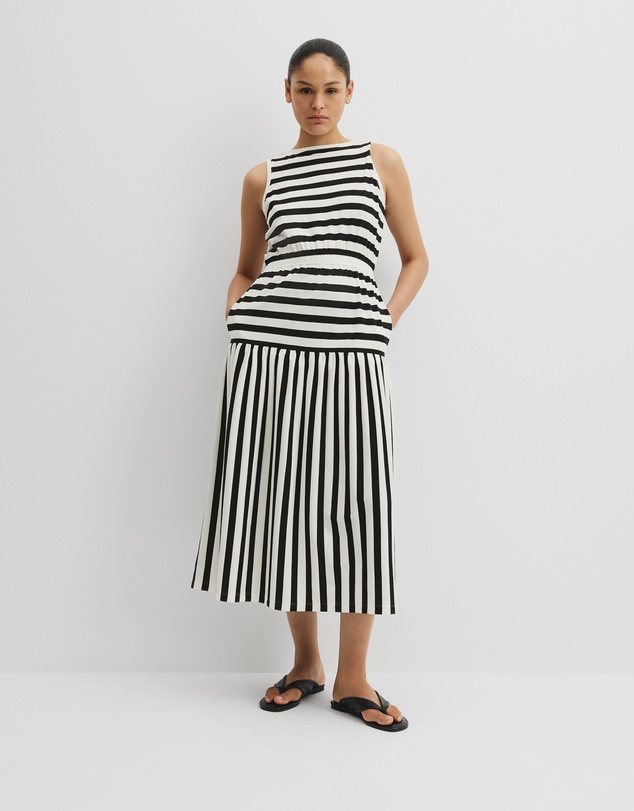 Country Road - Australian Cotton Stripe Midi Tank Dress