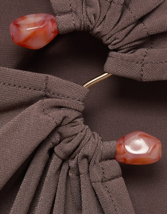 M.N.G - Gathered Top With Jewel Detail