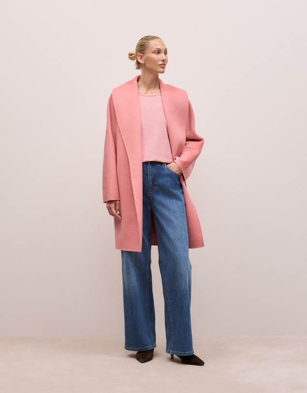 Trenery - Ottoman Marle Long Sleeve T-shirt in Dusty Rose