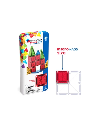 Magna-Tiles - MAGNA-TILES - microMAGS Travel Set - 26 Piece Set