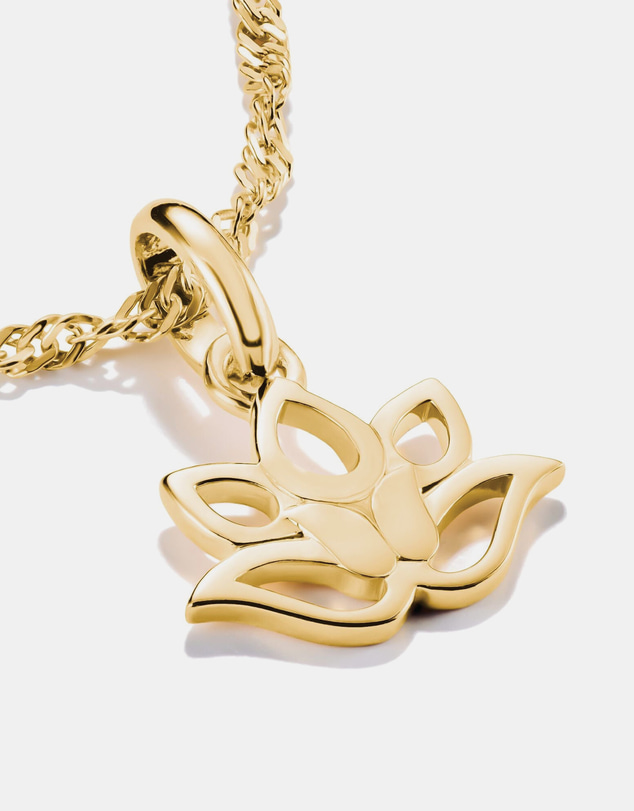 THOMAS SABO - Gold-Plated Lotus Flower Charm
