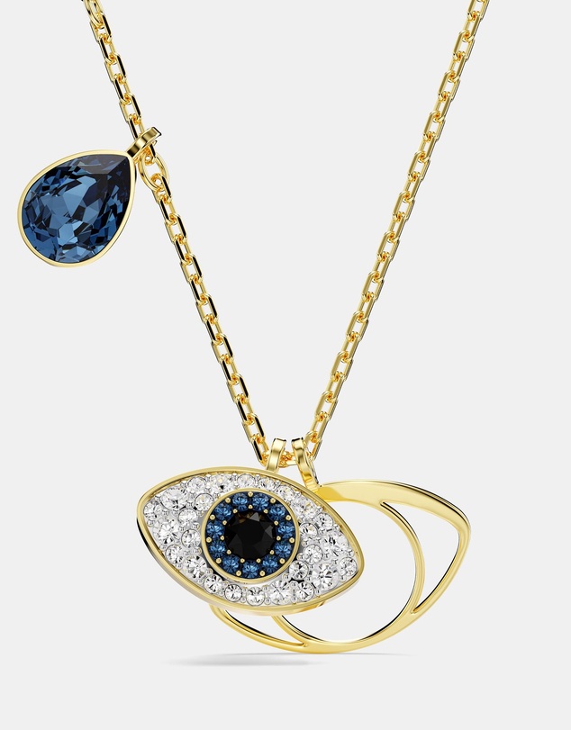Swarovski - Symbolica pendant, Evil eye, Blue & Gold-Tone Plated