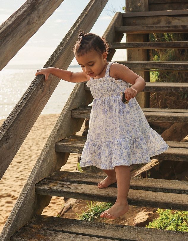 Kynd Baby - Shirred Dress in Coconut