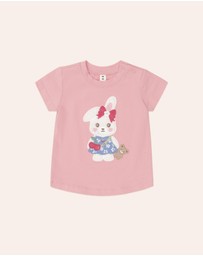 Huxbaby - Flower Field Bunny Tee - Babies-Kids