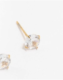Lovisa - Waterproof Gold Plated Stainless Steel Cubic Zirconia Stud Earrings 5 MM
