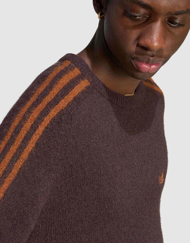 adidas Originals - 3 Stripes Fluffy Knit Crew
