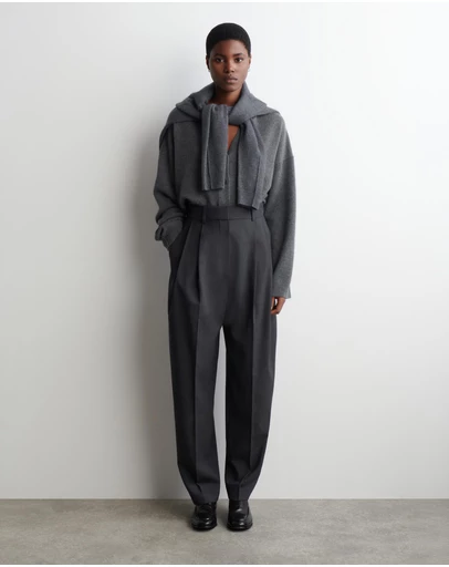 COS - Pleated Wool-Blend Barrel-Leg Trousers