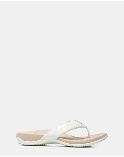 Vionic - Layne Toe Post Sandal - Cream Woven