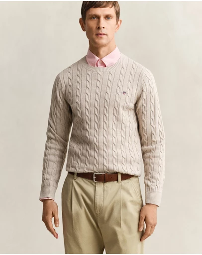 Gant - Cotton Cable Crew Neck