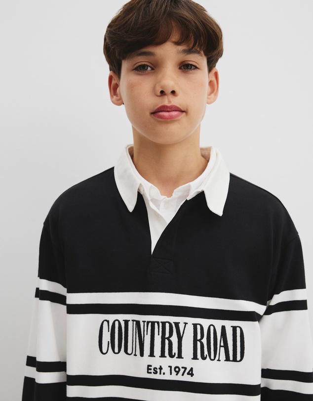 Country Road - Teen Australian Cotton Panelled Rugby Shirt
