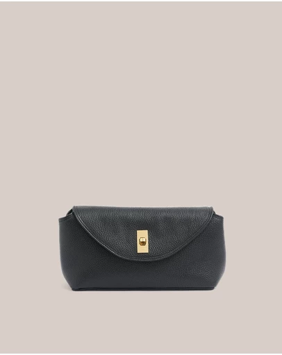 VESTIRSI - Sloane Black Leather Convertible Clutch