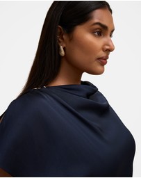 Forever New Curve - Genevieve Curve Satin Drape Maxi Dress