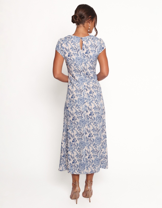 Petal & Pup - Lisbeth Midi Dress - Blue Floral