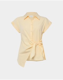 Forcast - Zalia Tie Button Shirt