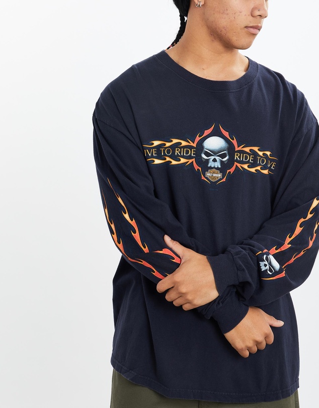 Vintage by The Real Deal - Pre Loved - Vintage Harley Davidson Long Sleeve Tee