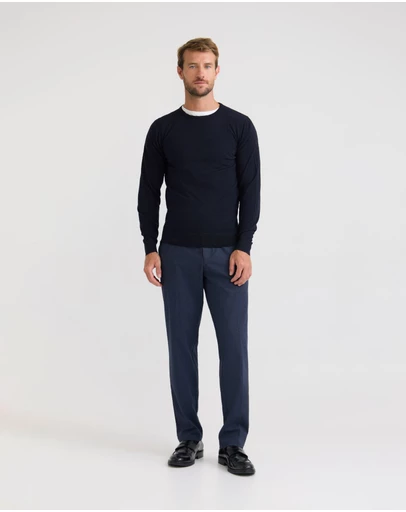 Oxford - Crew Neck Pure Wool Pullover