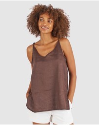 CAMIXA - CAMI-V linen Camisole Top