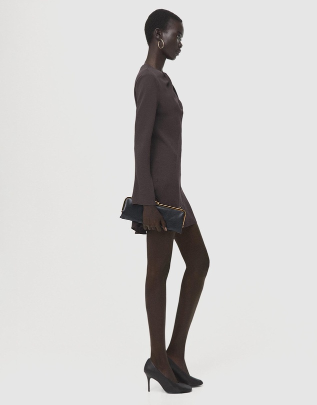 M.N.G - Long-Sleeved Dress With Draped Neck