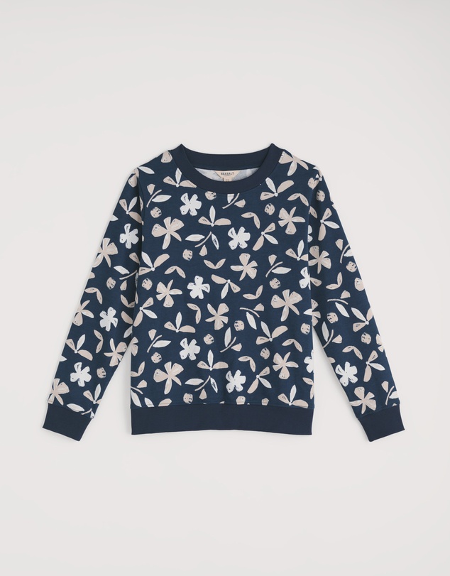 Seasalt - Seasalt Cornwall Teal Bright Wave Printed Sweatshirt