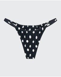Vacay Swimwear - Rhodes Bottom Black Polka