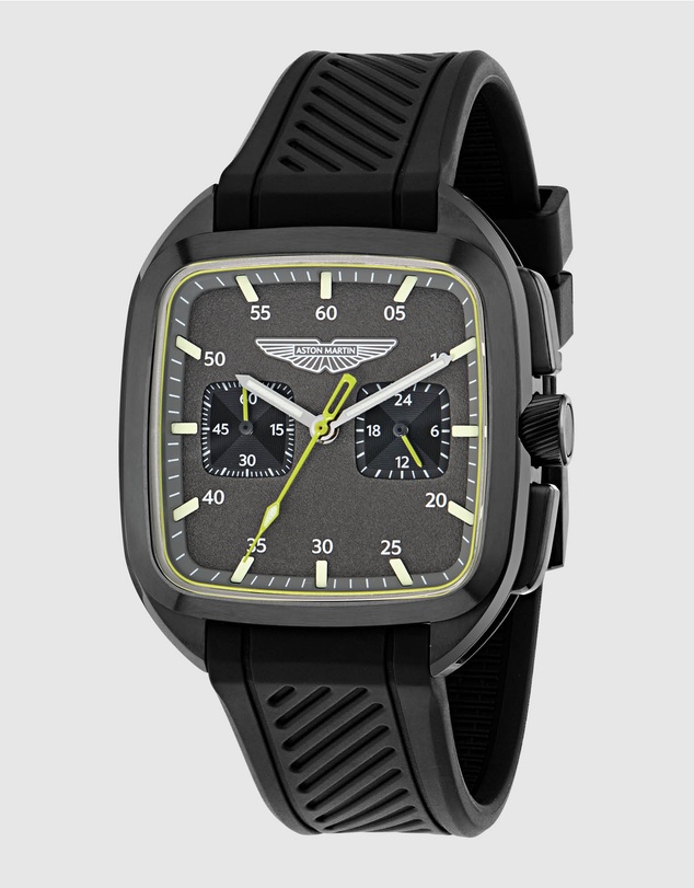 Aston Martin - ULT IP Black Silicone Strap Watch