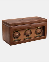 Wolf - WOLF Brogue Triple Watch Winder With Storage