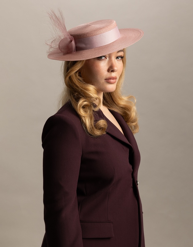 Morgan & Taylor - Nala Racewear Boater in Blush Pink