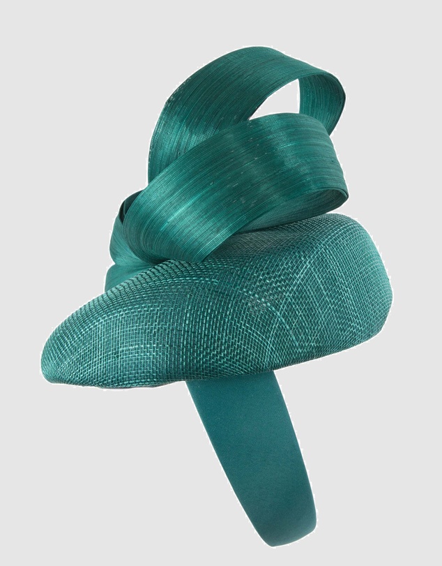 Max Alexander - Teal Pillbox Racing Fascinator