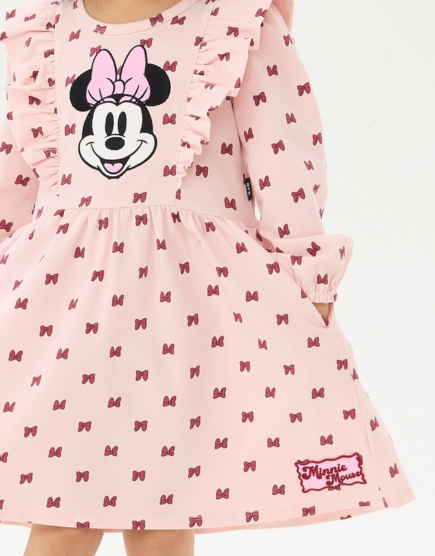 Rock Your Kid - Minnie Mouse Minnie Bow Long Sleeve Jersey Dress