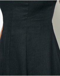 AERE - Chloe Panelled Linen Midi Dress