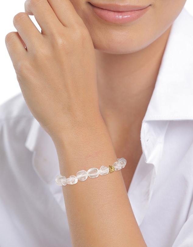Elli Jewelry - Rock Crystal Bead Stretch Bracelet