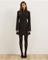 Atmos&Here - Anya Long Sleeve Button Down Mini Dress