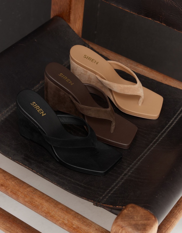 Siren - Melrose Thong Wedges