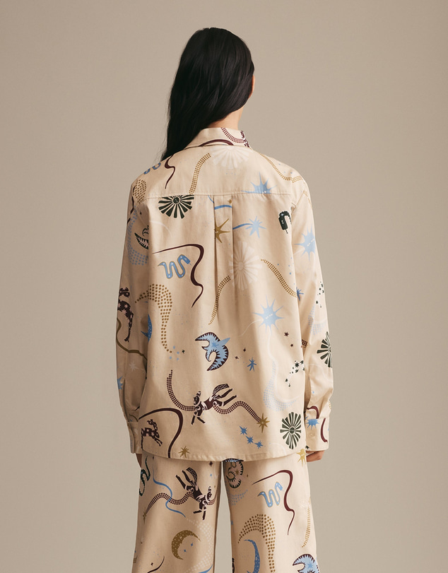 Resting - Soft Woven Cotton Lenny Long Sleeve Shirt