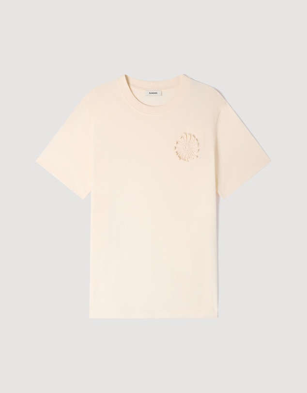 Sandro - Crochet Flower Tee Shirt