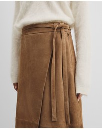 Country Road - Suede Wrap Midi Skirt