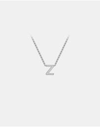 Zoe Olivia - 9K White Gold Initial Z Necklace