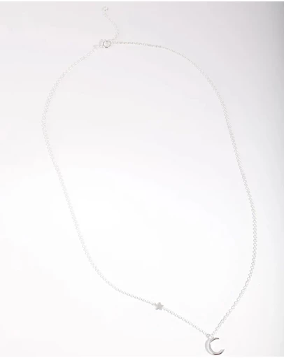 Lovisa - Sterling Silver Asymmetrical Celestial Necklace