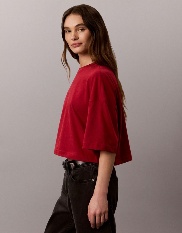 Calvin Klein Jeans - Boxy Crop Script Logo Tee