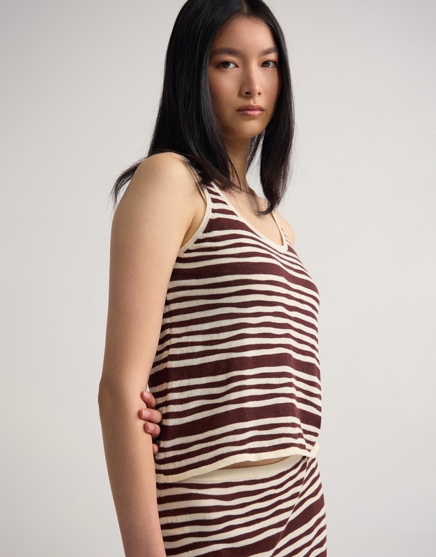 Oxford - Nelly Ramie Striped Tank