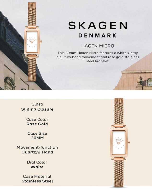 Skagen - Hagen Micro Rose Gold Tone Analogue Watch